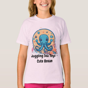 Camiseta Brinquedos Marinhos de Malabarismo de Polvo de Beb