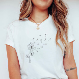 Camiseta Brisa de Dente-de-Leão; Floral Estival Caprichosa