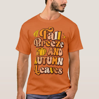 Camiseta brisa de outono e folhas de outono