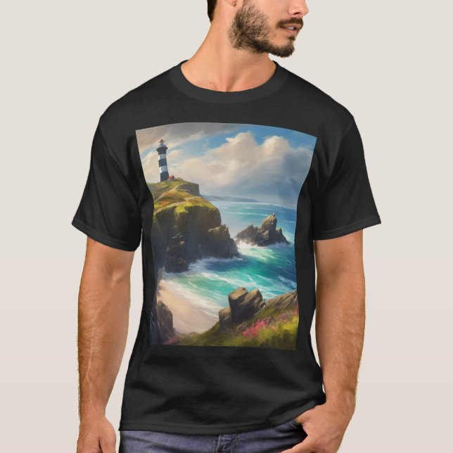 Camiseta brisa marítima com farol (Frente)