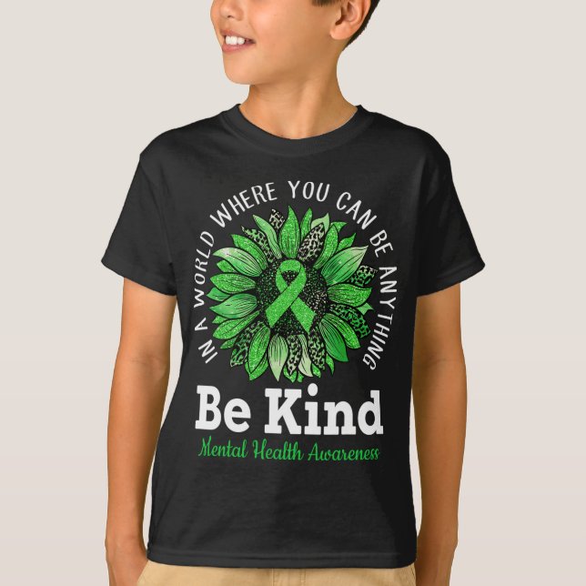 Camiseta Brisa Verde Brisa Sunflower Mental Health Awarenes (Frente)
