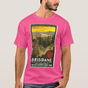 Camiseta Brisbane Viagens vintage Art