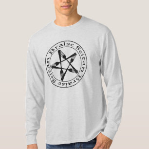 Camiseta Brise Seitan Vegan Pentagram (versão escura)