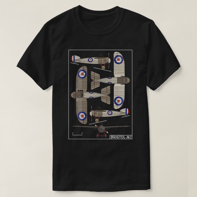Camiseta Bristol M.1 Monoplane Scout British WW1 Fighter Pl (Frente do Design)