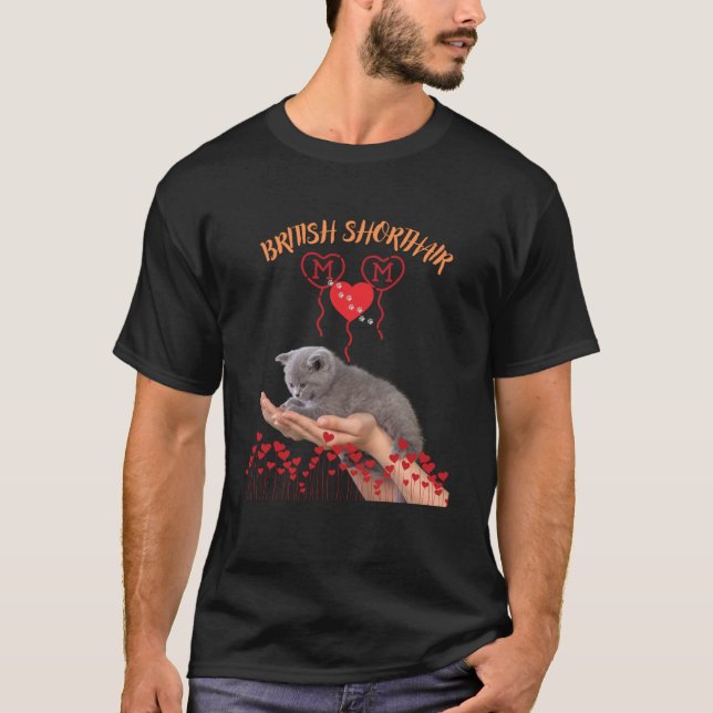 Camiseta BRITÂNICA MÃE Gato Gato Bestial Menina Gatinha (Frente)