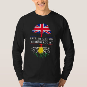 Camiseta Britânicos Crescem Com Raízes Curdas - Curdistão E