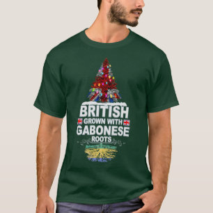 Camiseta Britânicos Crescem com Raízes Gabonesas Presentes