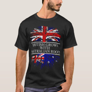 Camiseta Britânicos cultivados com bandeira austrália de