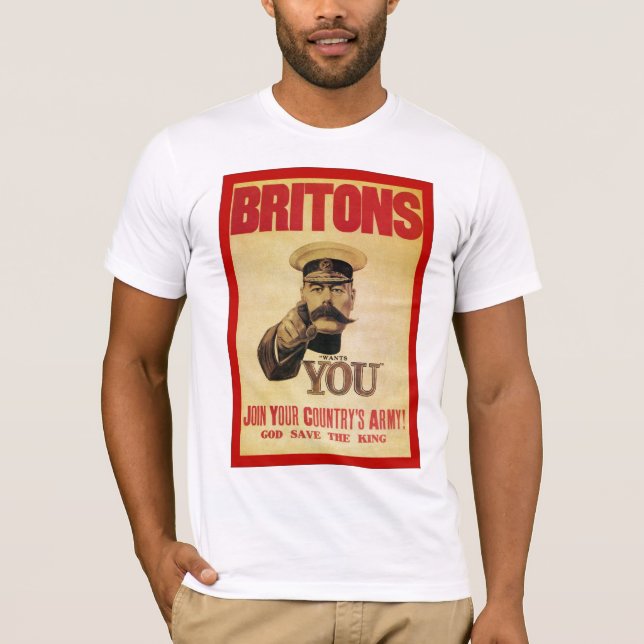 Camiseta Britânicos: Junte-se ao exército do seu país! (Frente)