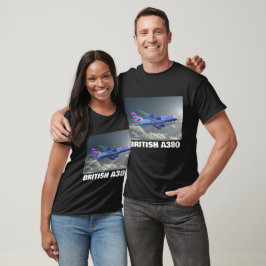 Camiseta British Airlines Airbus A380 Avião