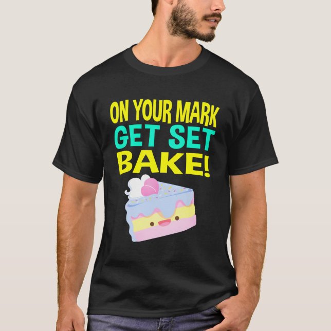 Camiseta British Baking Show S Get Set Assar Off (Frente)