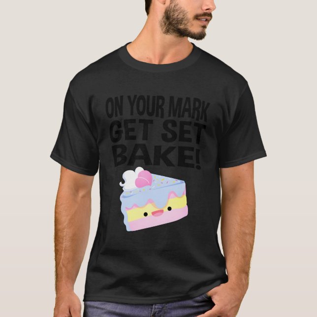 Camiseta British Baking Show S Get Set Assar Off (Frente)