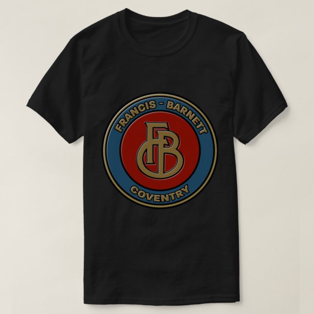 Camiseta British Bikes Francis Barnett Logotipo de motocicl (Frente do Design)