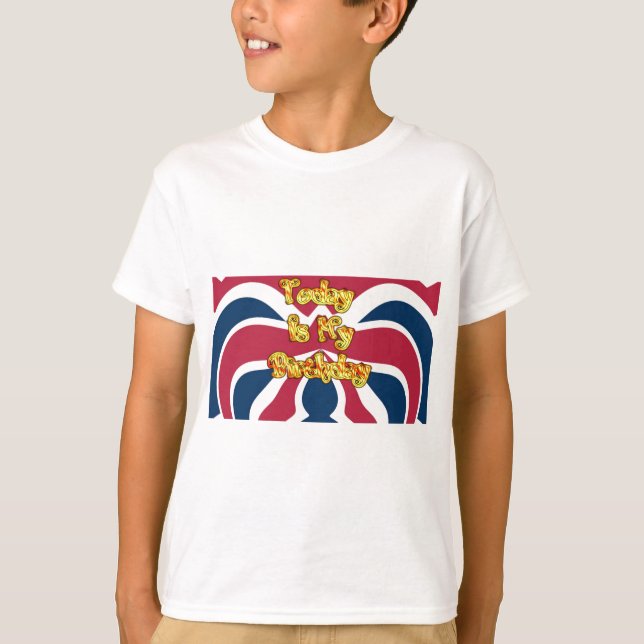 Camiseta British Birthday dá Impressão de arte (Frente)