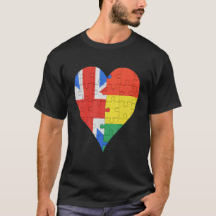 Camiseta British Bolivian Flag Heart 1