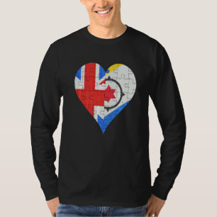 Camiseta British Bonaire Dutch Flag Heart