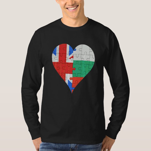 Camiseta British Bulgaria Flag Heart (Frente)