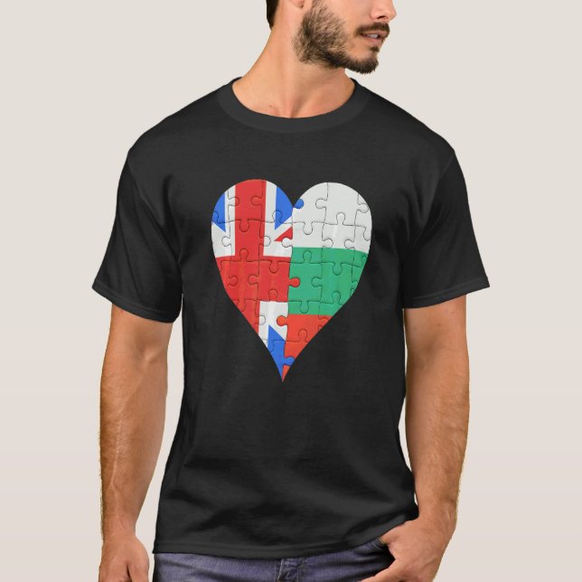 Camiseta British Bulgaria Flag Heart (Frente)