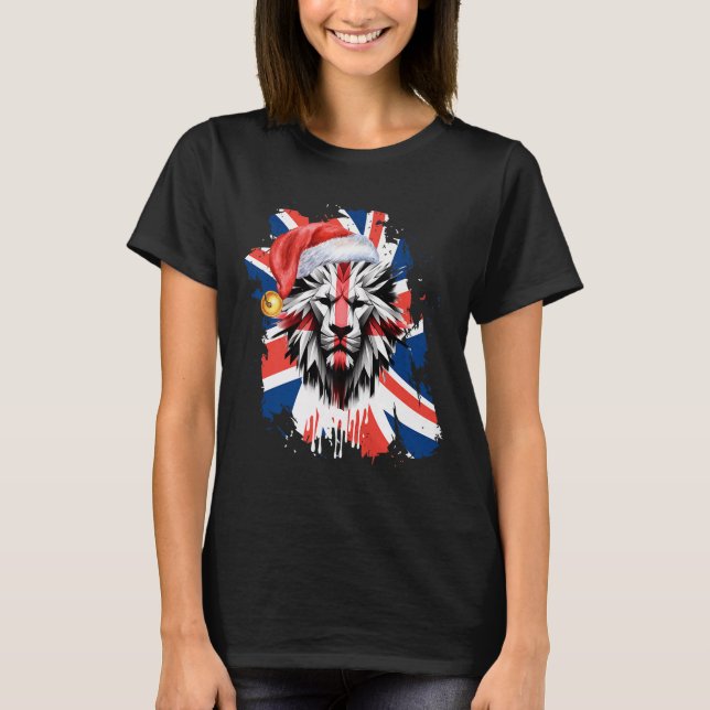 Camiseta British Flag Christmas Uk English Premium (Reino U (Frente)