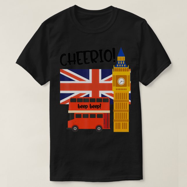 Camiseta British Flag United Kingdom England Quote Travel B (Frente do Design)