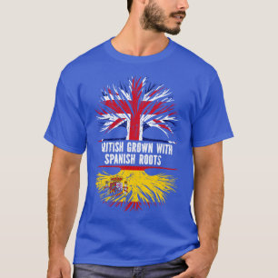 Camiseta British Grown com espanhol Roots UK Flag Inglaterr