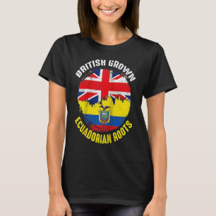 Camiseta British Grown Ecuadorian Roots Vintage Flags for M