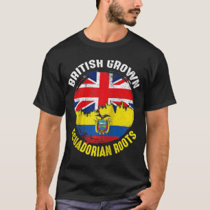 Camiseta British Grown Ecuadorian Roots Vintage Flags for M