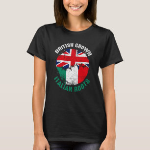 Camiseta British Grown Italiana Roots Vintage Flags for Men