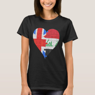 Camiseta British Iraqi Flag Heart