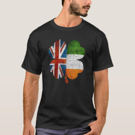 Camiseta British Irish Shamrock Reino Unido Irlanda Flag