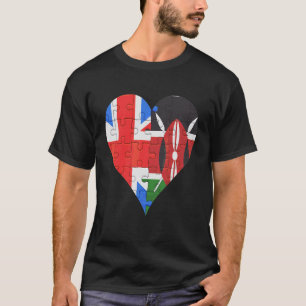 Camiseta British Kenyan Flag Heart
