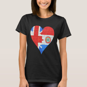 Camiseta British Paraguai Flag Heart