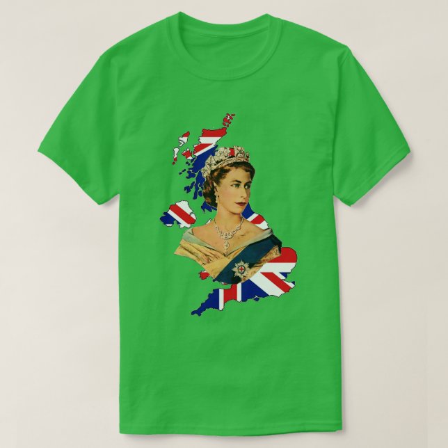 Camiseta British Queens Platinum Jubilee - Honrando O Eli (Frente do Design)