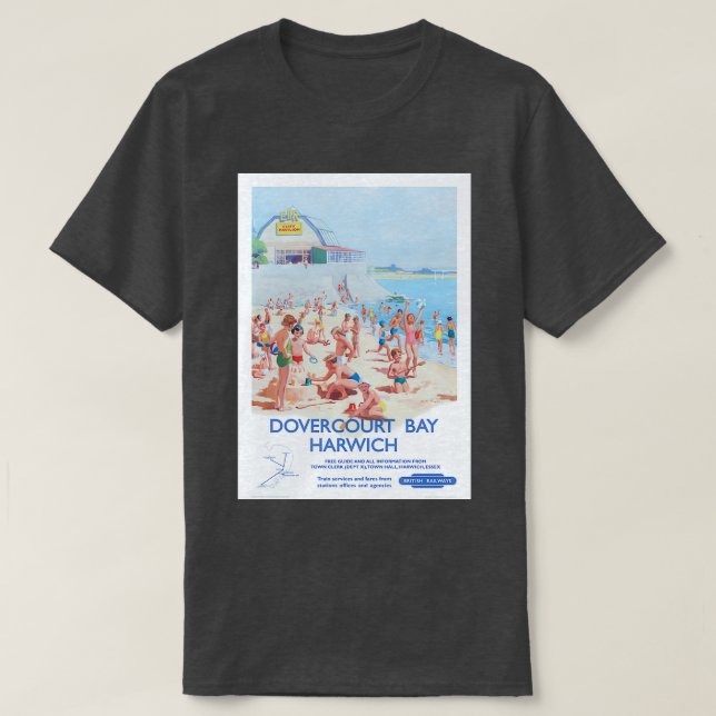 Camiseta British Rail Harwich e Dovercourt 1960 (Frente do Design)