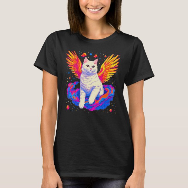 Camiseta British Shorthair Cat Angel Wings (Frente)