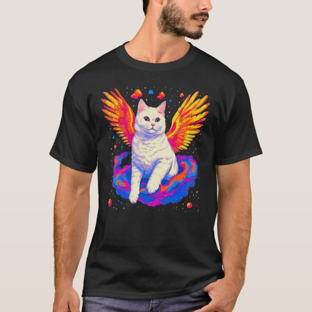 Camiseta British Shorthair Cat Angel Wings (Frente)