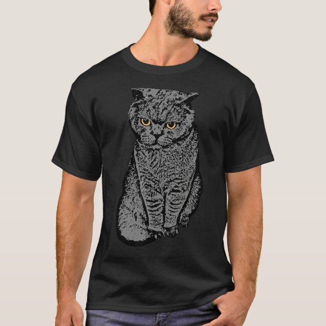 Camiseta British Shorthair Cat  Feline Meow Kitty Tomcat An (Frente)