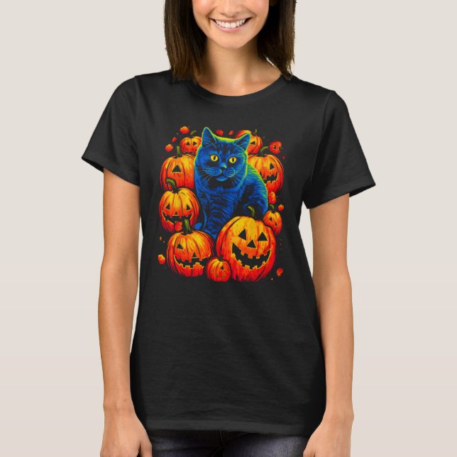 Camiseta British Shorthair Cat Halloween (Frente)