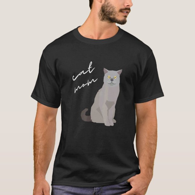 Camiseta British Shorthair Cat Mom For Cat (Frente)