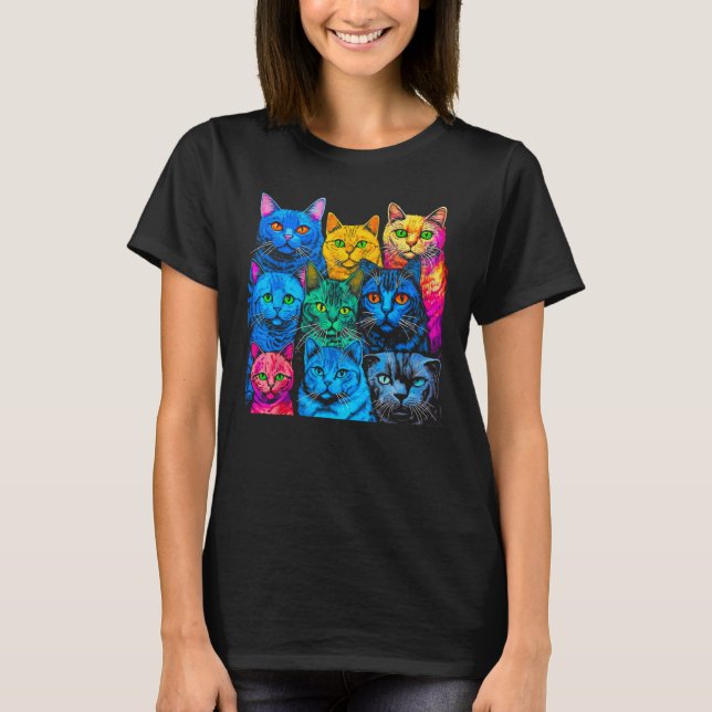 Camiseta British Shorthair Cat Pop Design (Frente)