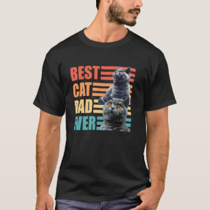 Camiseta British Shorthair Papai MELHOR PAI GATO DE TODOS O