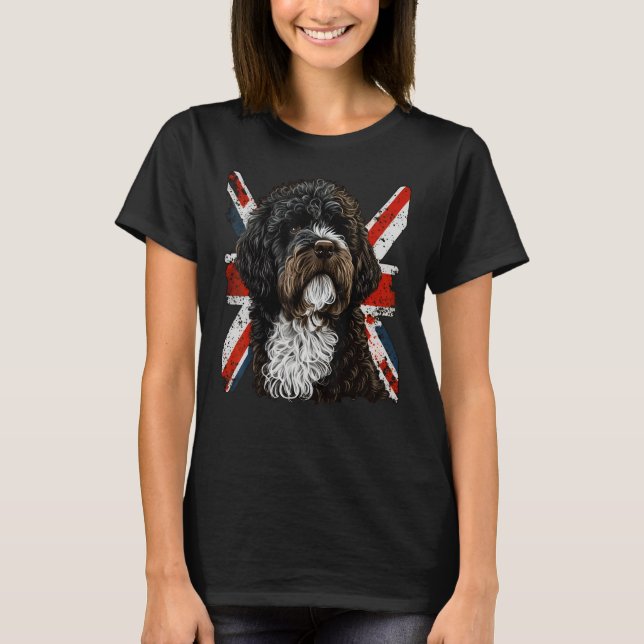 Camiseta British UK Portie Dog on Great Britain Portuguese  (Frente)