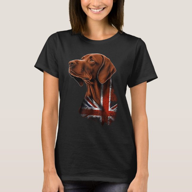 Camiseta British UK Vizsla on Great Britain Vizsla (Frente)