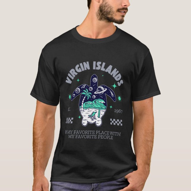 Camiseta British Virgin Islands turtle (Frente)
