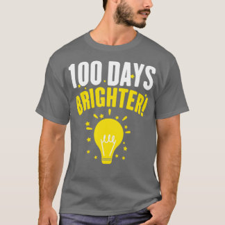 Camiseta Brito 100 dias mais brilhante para feliz 100º dia 