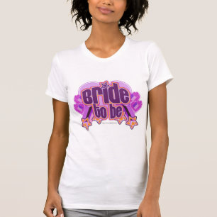 Camiseta Brito para ser o Noivado Slogan Estilo Roxo