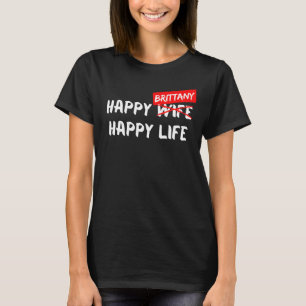 Camiseta Brittany Dog Rava Feliz Vida Animal Amigo Dog