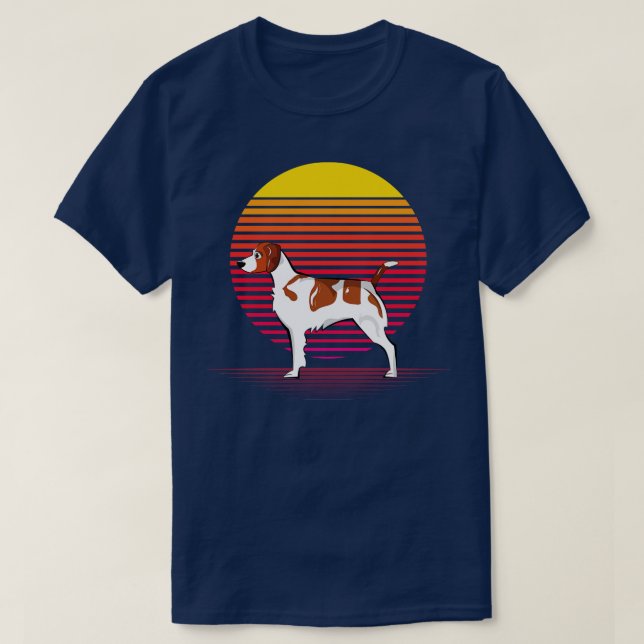 Camiseta Brittany Dog Vapor (Frente do Design)