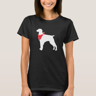 Camiseta Brittany Dog Vestindo Red Bandana