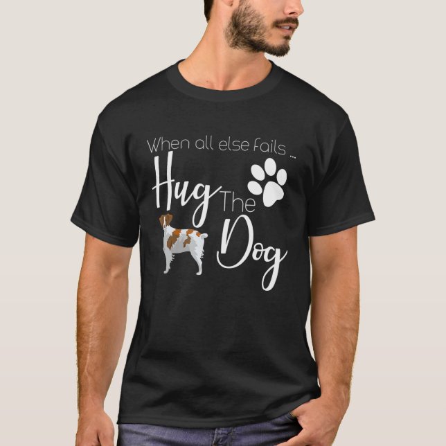 Camiseta Brittany Spaniel Eu Amo Meu Cão (Frente)